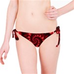 Red Glossy Fractal Spiral Bikini Bottom