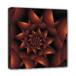 Burnt Orange Dark Spiral Fractal  Mini Canvas 8  x 8  (Stretched)