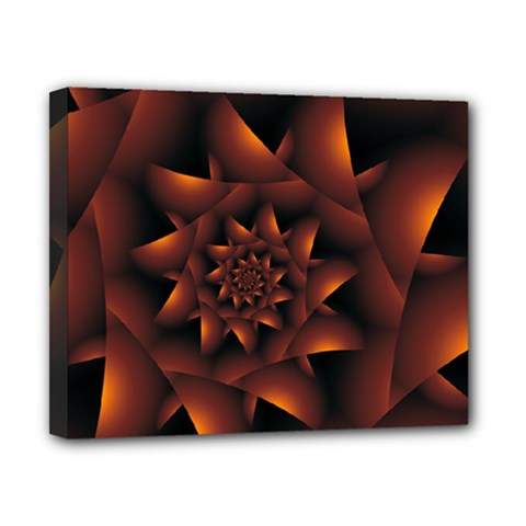 Burnt Orange Dark Spiral Fractal  Canvas 10  x 8  (Stretched) from ArtsNow.com