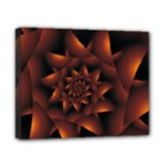 Burnt Orange Dark Spiral Fractal  Canvas 10  x 8  (Stretched)