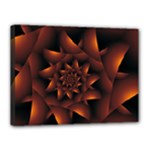 Burnt Orange Dark Spiral Fractal  Canvas 16  x 12  (Stretched)