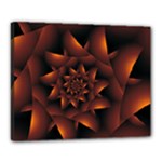 Burnt Orange Dark Spiral Fractal  Canvas 20  x 16  (Stretched)