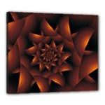 Burnt Orange Dark Spiral Fractal  Canvas 24  x 20  (Stretched)