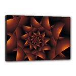 Burnt Orange Dark Spiral Fractal  Canvas 18  x 12  (Stretched)