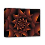 Burnt Orange Dark Spiral Fractal  Deluxe Canvas 14  x 11  (Stretched)