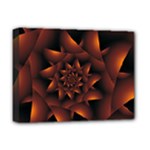 Burnt Orange Dark Spiral Fractal  Deluxe Canvas 16  x 12  (Stretched) 