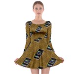 Hotline Bling Long Sleeve Skater Dress