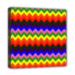 Rainbow Chevron Mini Canvas 8  x 8  (Stretched)