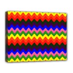 Rainbow Chevron Canvas 14  x 11  (Stretched)