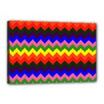 Rainbow Chevron Canvas 18  x 12  (Stretched)