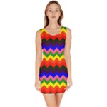 Rainbow Chevron Bodycon Dress