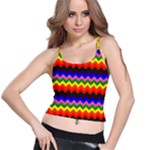 Rainbow Chevron Spaghetti Strap Bra Top