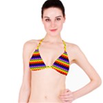 Rainbow Chevron Bikini Top