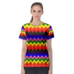 Rainbow Chevron Women s Sport Mesh Tee