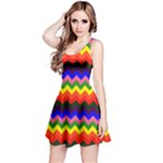 Rainbow Chevron Reversible Sleeveless Dress