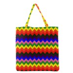 Rainbow Chevron Grocery Tote Bag