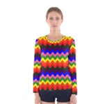 Rainbow Chevron Women s Long Sleeve T-shirt