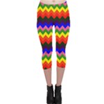 Rainbow Chevron Capri Leggings 