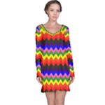 Rainbow Chevron Long Sleeve Nightdress