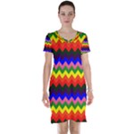 Rainbow Chevron Short Sleeve Nightdress