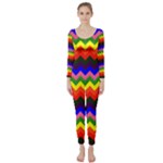 Rainbow Chevron Long Sleeve Catsuit