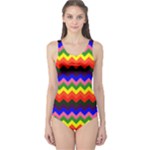 Rainbow Chevron One Piece Swimsuit