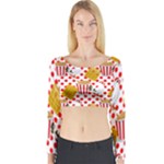 Chicken and Waffles Long Sleeve Crop Top (Tight Fit)