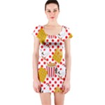 Chicken and Waffles Short Sleeve Bodycon Dress