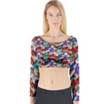 Pills drugs Long Sleeve Crop Top (Tight Fit)