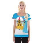 Elsa Frozen Women s Cap Sleeve Top