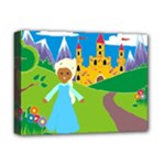 black Elsa Frozen Deluxe Canvas 16  x 12  (Stretched) 