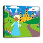 black Elsa Frozen Deluxe Canvas 24  x 20  (Stretched)