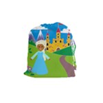 black Elsa Frozen Drawstring Pouch (Medium)