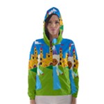 black Elsa Frozen Hooded Wind Breaker (Women)	