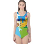 black Elsa Frozen One Piece Swimsuit