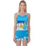 snow queen One Piece Boyleg Swimsuit