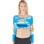 snow queen Long Sleeve Crop Top (Tight Fit)