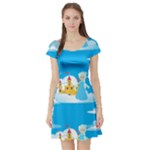 snow queen Short Sleeve Skater Dress