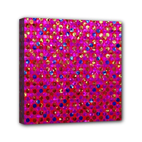 Polka Dot Sparkley Jewels 1 Mini Canvas 6  x 6  from ArtsNow.com