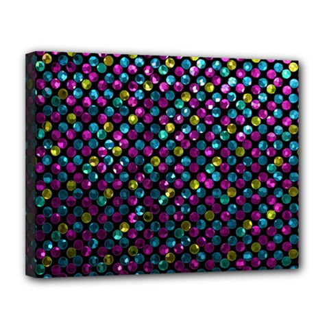 Polka Dot Sparkley Jewels 2 Canvas 14  x 11  from ArtsNow.com