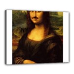 Movember Mona Lisa Canvas 20  x 16  (Stretched)