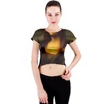 Movember Mona Lisa Crew Neck Crop Top