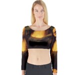 Movember Mona Lisa Long Sleeve Crop Top (Tight Fit)