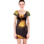 Movember Mona Lisa Short Sleeve Bodycon Dress