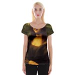 Movember Mona Lisa Women s Cap Sleeve Top