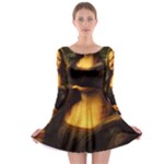 Movember Mona Lisa Long Sleeve Skater Dress