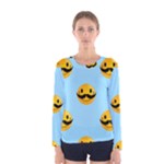 Movember emoji Women s Long Sleeve T-shirt