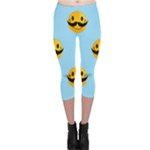 Movember emoji Capri Leggings 