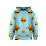 Movember emoji Kids Zipper Hoodie