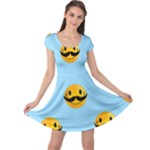 Movember emoji Cap Sleeve Dress